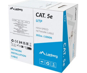 Bobina Cable Red Lanberg Cat.5e Utp Rj45 Solido Cca 305m Fluke Passed