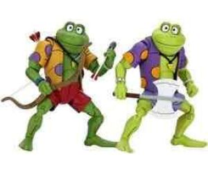 Pack 2 figuras neca ranas genghis & rasputin  scale action figure tmnt cartoon re - run