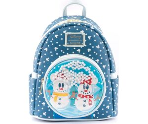 Mochila loungefly disney minnie y mickey muñecos de nieve