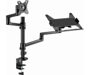 Soporte De Mesa Gembird Ajustable Brazo Para Monitor Y Bandeja Para Port??til