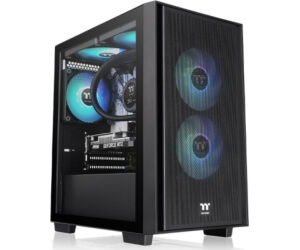 Caja Thermaltake Versa H16 Tg Argb M-atx 3xventx120 Mm Sn Fuente Negro