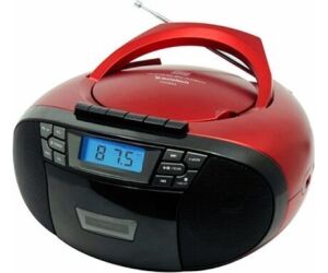 Radio CD Cassette Sunstech CXUM53RD/ a Pilas/ Roja