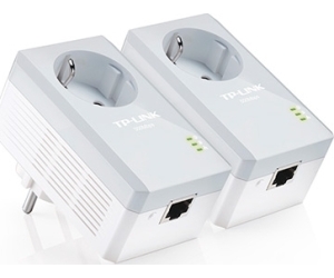 Pack x2 adaptadores de red linea electrica 500mbps powerline con enchufe tp - link