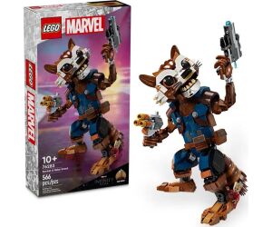 Lego marvel rocket y bebe groot