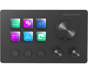 Plataforma De Control 6 Teclas + 3 Ruedas Msd-two Negro Mars Gaming