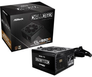 FUENTE ALIMENTACION ASROCK CL-550B,PSU,550W,80 PLUS BRONZE,120MM,ACTIVE PFC,PCI-E (6+2 pin)x4,SATA (5 pin)x4