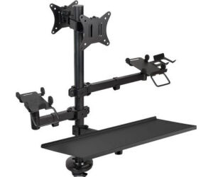 Soporte de Mesa para TPV 2 Monitores TooQ TQPM0003/ Giratorio/ Inclinable/ Rotatorio/ hasta 9kg