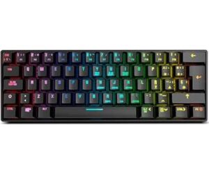 Teclado Mini Krom Gaming Kluster Bluetooth Retroiluminado Mecanico Negro