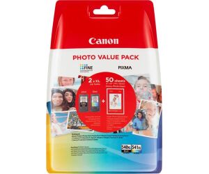 Multipack canon pg - 540l - cl - 541xl + papel fotografico