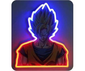 Mural lampara neon teknofun madcow entertainment dragon ball z goku saiyan 30 cm