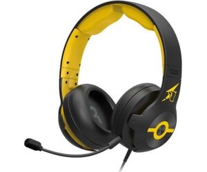 Auriculares micro gaming hori pro pikachu cool black supraural -  40mm -  jack 3.5mm -  cancelacion de ruido