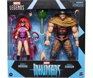 Pack 2 figuras hasbro marvel legends series inhumans marvel's medusa & marvel's gorgon