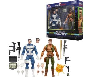 Pack 2 figuras hasbro marvel legends series gamerverse the punisher punisher vs nick fury