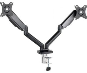 Soporte de Mesa para 2 Monitores TooQ DB5132TNR-B/ Giratorio/ Inclinable/ hasta 9kg