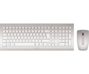 Teclado + raton cherry dw 8000 inalambrico ultrasilencioso blanco - plata