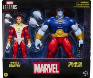 Pack 2 figuras hasbro marvel legends series marvel's starfox & champion of the universe