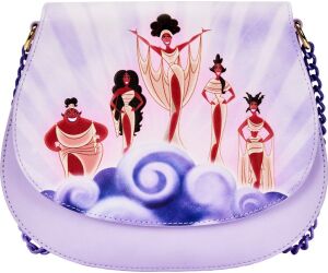 Bolso loungefly funko disney hercules musas nubes cross body bag