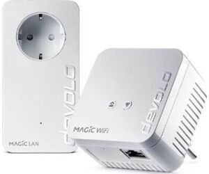 Adaptador plc devolo magic 1 wifi mini st kit 2kit - eu - wifi n - 1xrj45 ethernet 10 - 100 - plc 1200mbps