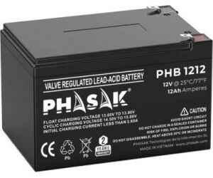 Batería Phasak PHB 1212 compatible con SAI/UPS PHASAK según especificaciones