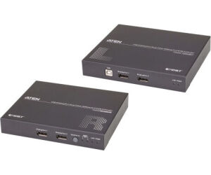 Aten Extensor de KVM USB DisplayPort de vista doble HDBaseT™ 2.0 (4K a 100 m para vista individual)