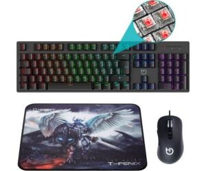 Pack Hiditec Teclado Gaming Gk400+raton Blitz + Alfombrilla T-fenix M