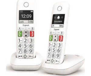 Gigaset E290 Duo TelÃ©fono DECT/analÃ³gico Identificador de llamadas Blanco