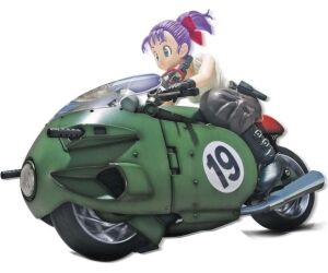 Figura bandai hobby dragon ball bulba variable nº19 motocycle model kit