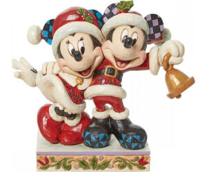 Figura enesco disney mickey & minnie santa claus