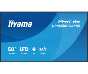 iiyama LH7564UHS-B1AG pantalla de seÃ±alizaciÃ³n Pantalla plana para seÃ±alizaciÃ³n digital 190,5 cm (75") Wifi 500 cd / mÂ² 4K Ultra HD Negro Android 24/7