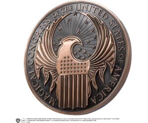 Replica the noble collection animales fantasticos y donde encontrarlos emblema para pared macusa