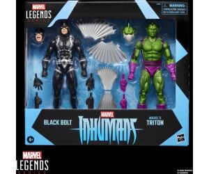 Pack 2 figuras hasbro marvel legends series black bolt & marvel's triton