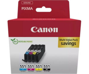 Cartucho de Tinta Original Canon CLI-551 Multipack/ Cian/ Magenta/ Amarillo/ Negro