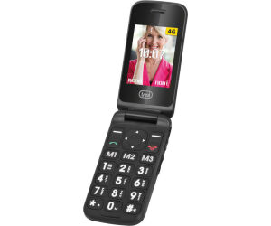 Telefono Trevi Flex Plus 90 4g Flip Senior Phone Dual Screen Black