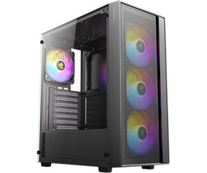 Caja Antec Ax65 Argb Atx Negro 4xvent 120mm 2xusb Sn Fuente