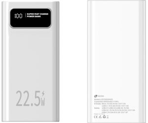 Leotec Powerbank 30000mah 22,5w Pd20w Blan (1 Usb-c+4usb-a Inc Usb-a A Usb-c)