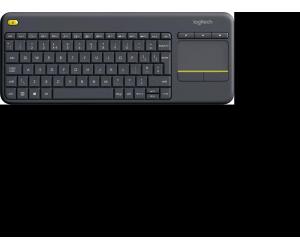 TECLADO LOGITECH k400 PLUS TOUCHPAD INGLES INALAMBRICO NEGRO