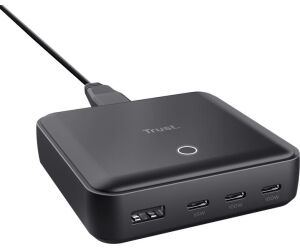 Cargador De Sobremesa Maxo Usb 4 Puertos De 100w 1xusb-a + 3xusb-c Negro Trust