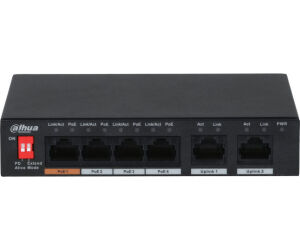 Switch dahua dh - pfs3006 - 4et - 60 poe 6 puertos fast ethernet