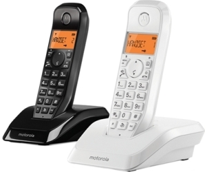 MOTOROLA S1202 Telefono DECT DUO Blanco / Negro