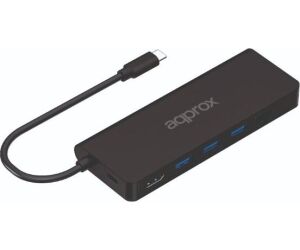 Hub 8 Puertos Usb Type-c Negro Approx