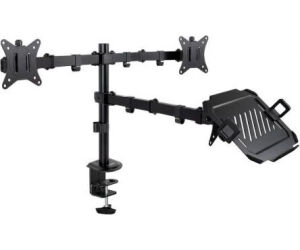 Tooq DB1202TN-B Soporte mesa 2 pantallas+ portatil