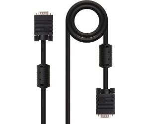 Cable de vídeo VGA-VGA con Ferrita M/M 3m. Negro