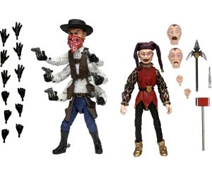 Pack 2 figuras neca puppet master ultimate six shooter & jester