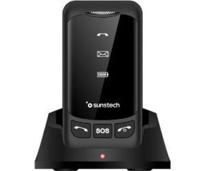Teléfono Móvil Sunstech CELT25BK para Personas Mayores/ Negro