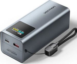 Powerbank 20000mAh Vention FKCH0/ 100W/ Gris/ Incluye Cable USB Tipo-C