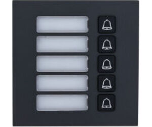 (dhi-vto4202fb-mb5) Dahua MÓdulo Con 5 Botones Para Videoportero Exterior Modular Serie Vto4202f 100x100mm