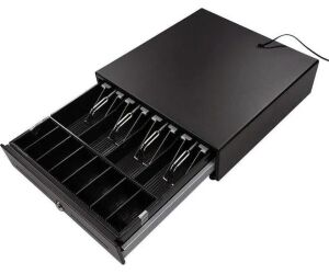 Cajon Portamonedas Mustek Cp-330, 330 X 335 Mm, Color Negro.