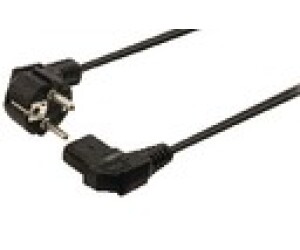 Cable alimentación Schuko - IEC-320-C13 en ángulo 2m.