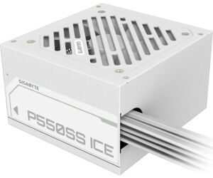 GIGABYTE P550SS ICE Fuente de Alimentación - PCIe 5.0, 80 PLUS Silver, Ventilador de 120 mm, Compatible con ATX 3.0, Enchufe EU