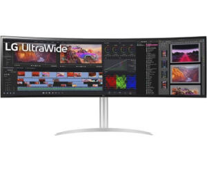 Monitor Gaming Ultrapanorámico Curvo LG UltraGear 49WQ95C-W 49"/ Dual QHD/ Multimedia/ Regulable en altura/ Blanco